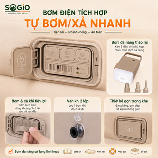 nệm hơi, đệm hơi gấp gọn 1/2/3 Người, Tặng gối và máy bơm sạc, Thích hợp sử dụng trong phòng ngủ