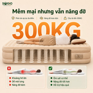 nệm hơi, đệm hơi gấp gọn 1/2/3 Người, Tặng gối và máy bơm sạc, Thích hợp sử dụng trong phòng ngủ