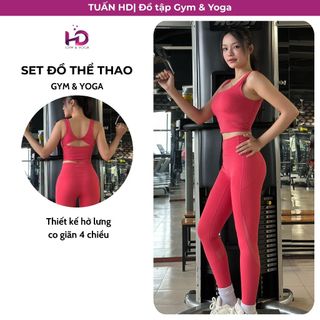 Set CK300 + 296 Tuấn HD, Quần Legging Ôm Áo Croptop Tôn Dáng Tập Gym, Yoga, Thể Thao