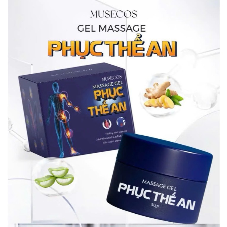 Gel Massage Phục Thể An , Musecos 50gr Hỗ TrợTê Bì Chân Tay, Nhức Mỏi Xương Khớp