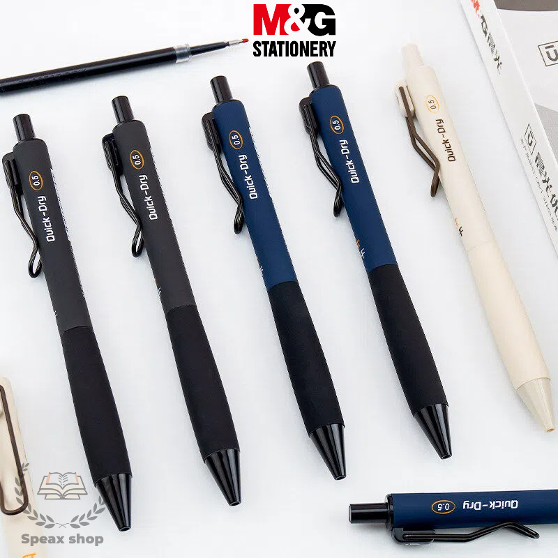 Bút Gel Bấm M&G H8572 ST 0.5mm – Mực Khô Nhanh, Thân Nhám Sơn Cao Cấp, Viết Mượt Cho Học Sinh & Văn Phòng