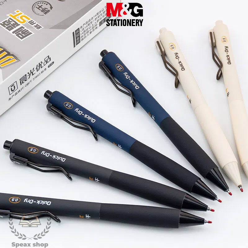 Bút Gel Bấm M&G H8572 ST 0.5mm – Mực Khô Nhanh, Thân Nhám Sơn Cao Cấp, Viết Mượt Cho Học Sinh & Văn Phòng