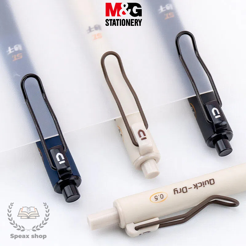 Bút Gel Bấm M&G H8572 ST 0.5mm – Mực Khô Nhanh, Thân Nhám Sơn Cao Cấp, Viết Mượt Cho Học Sinh & Văn Phòng