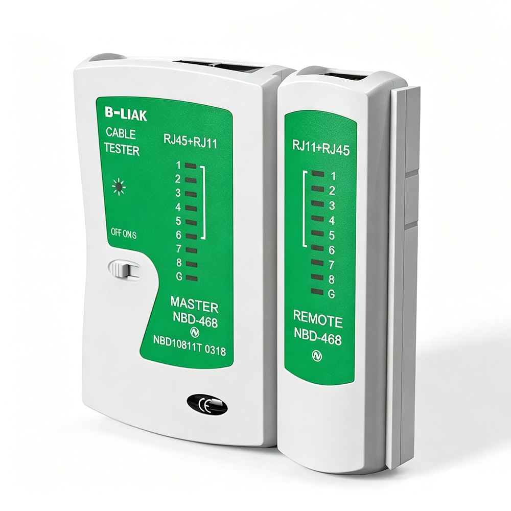 Máy Dò Dây Mạng RJ45 RJ11 Bộ Test Mạng Tìm Dây Kiểm Tra Thông Mạch Kèm Bút Soi Quang 10mW