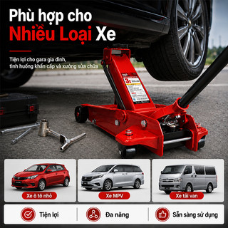 Kích Cá Sấu Thủy Lực Ô Tô 3T Kích Gầm Ô Tô 2 tấn Kích Kích Thuỷ Lực Xe Tặng Hộp Đựng