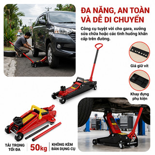 Kích Cá Sấu Thủy Lực Ô Tô 3T Kích Gầm Ô Tô 2 tấn Kích Kích Thuỷ Lực Xe Tặng Hộp Đựng