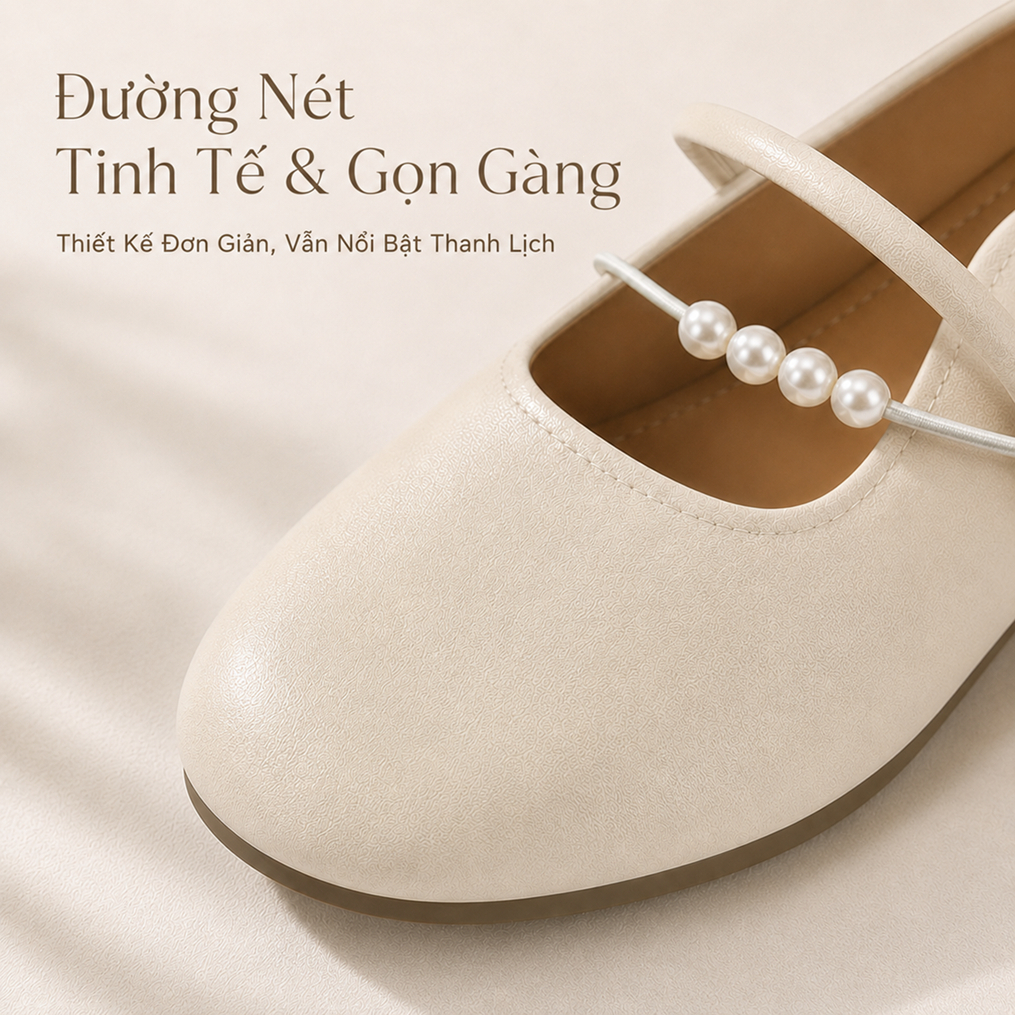 IKUNKA Giày mule nữ bít mũi quai ngang đế thấp, dép lê nữ công sở thanh lịch đơn giản êm chân