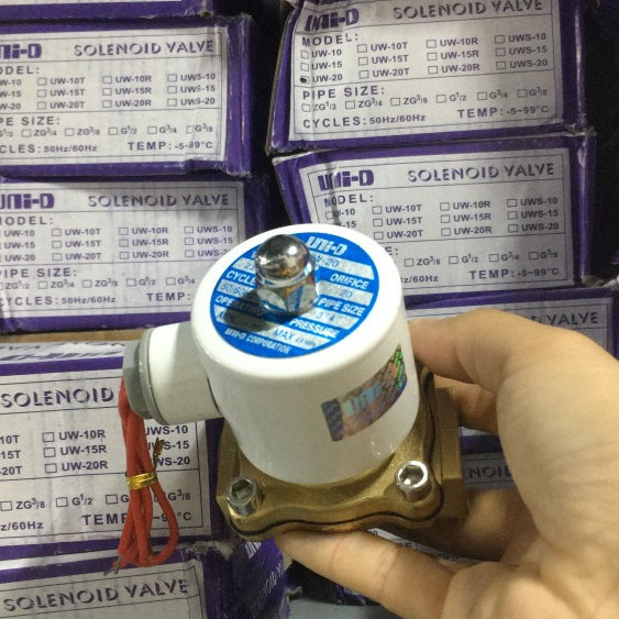 Van Điện Từ Nước UNI-D 220V 24V Thường Đóng Coil Đồng  UW35 UW40 UW50 KHOA KIM Van Nước Tưới Tự Động