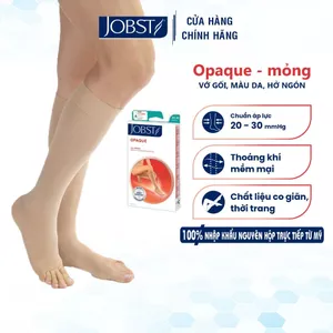 Vớ y khoa gối JOBST Opaque - Hở ngón, màu da, chuẩn áp lực 20-30mmHg