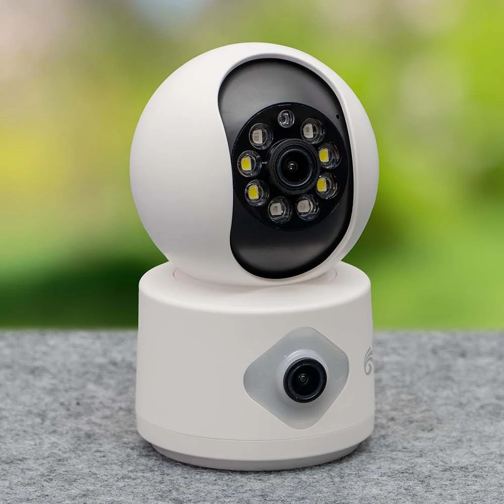 Camera Wifi Yoosee Qs-415 16Mp 2 Mắt Trong Nhà Xem 2 Màn Hình, Xoay 320°, Đàm Thoại 2 Chiều