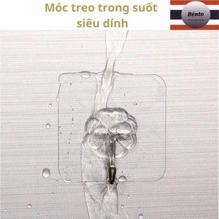 Móc dán tường siêu dính trong suốt treo đồ mọi vị trí phòng tắm, phòng bếp......