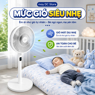Quạt tích điện thông minh MayDC cho bé,động cơ BLDC chống ồn, tiết kiệm điện, quạt tích điện tối đa 24h