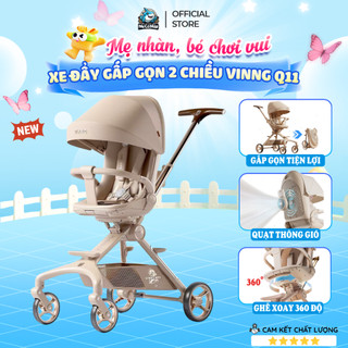 Xe Đẩy Cho Bé Vinng Q11 Chính Hãng, Xe Đẩy Gấp Gọn Xoay 2 Chiều Tích Hợp Quạt Mát Thoáng Khí Và Hệ Thống Giảm Xóc