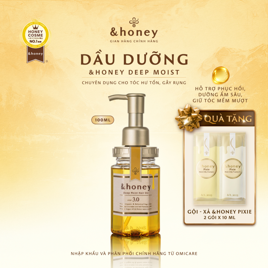 Dầu Dưỡng Tóc Chuyển Sâu 3.0 &HONEY DEEP Dưỡng Ẩm Phục Hồi Tóc Khô Xơ