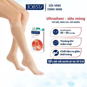 Vớ y khoa gối JOBST UltraSheer - Hở ngón, màu da, hở ngón, chuẩn áp lực 20-30mmHg