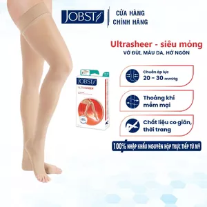 Vớ y khoa đùi silicone JOBST UltraSheer - Hở ngón, màu da, chuẩn áp lực 20-30mmHg