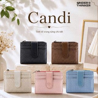 Ví Da PU CANDI Công Nghệ RFID Blocking Bóp Đựng Tiền Thẻ Nam Nữ Phong Cách Tinh Tế | UNDER THINKER