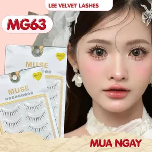 LeeVelvetLashes mi giả muse MG63 – Mi Trên Tự Nhiên Gân trong mềm, mỏng