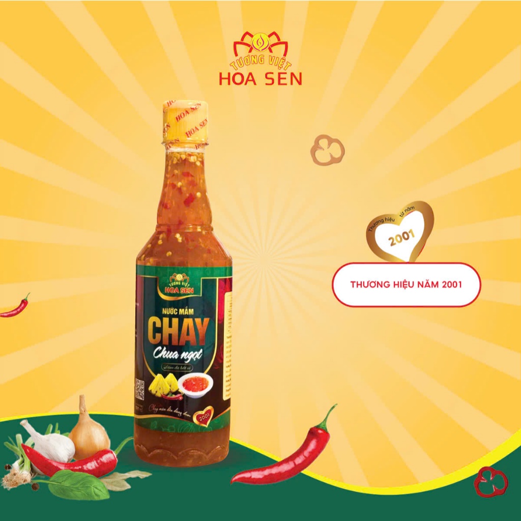Nước mắm chay chua ngọt 500ml - Tương việt hoa sen