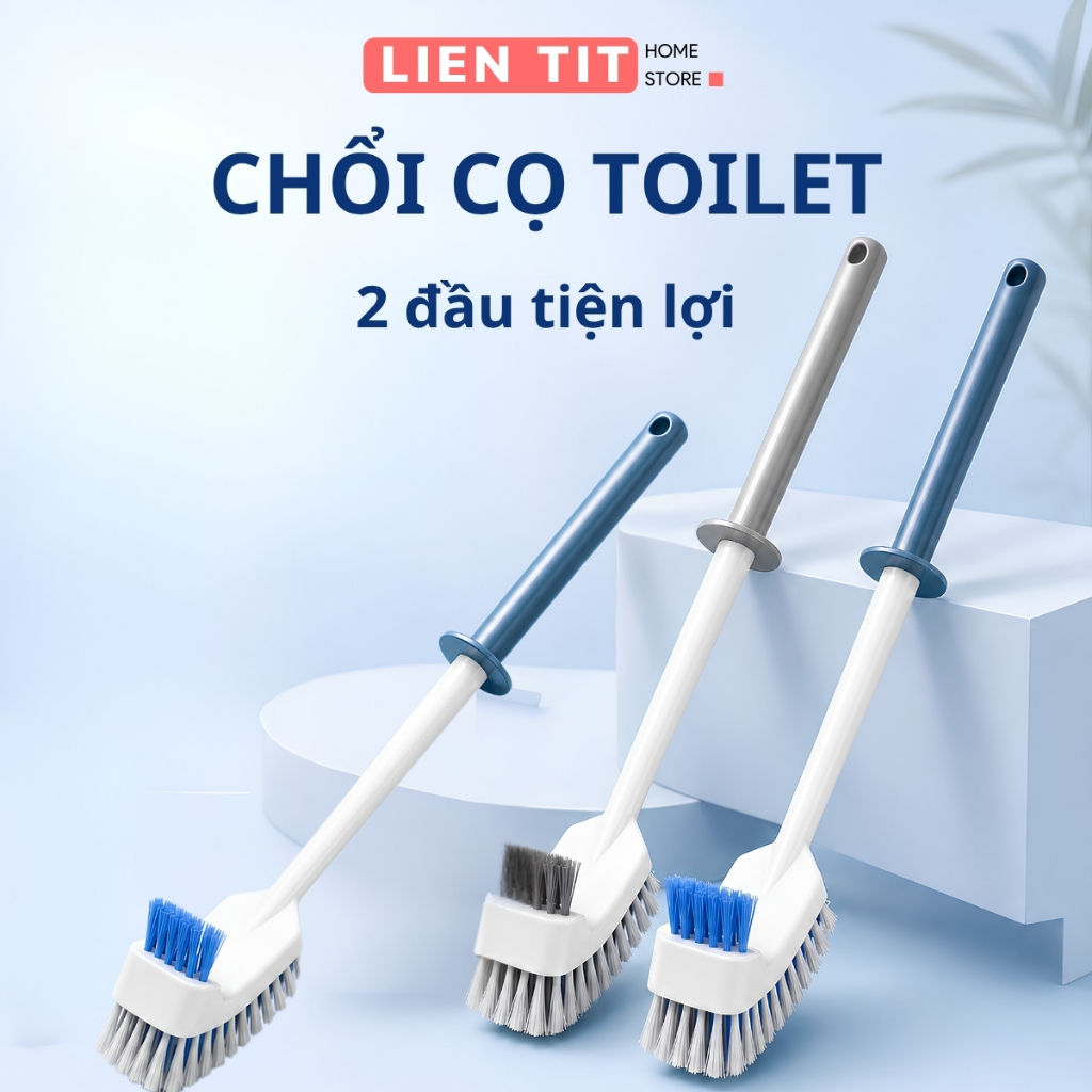Bàn Chải Cọ Toilet Hai Đầu, Len Lỏi Từng Khe Rãnh, Dụng Cụ Cọ Vệ Sinh Bồn Cầu, Nhà Tắm, Tay Cầm Dài