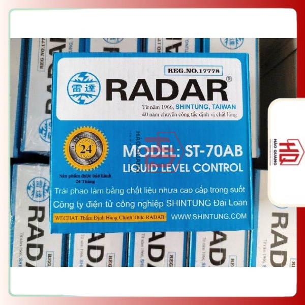 Phao Điện Radar ST-70AB | Phao Báo Mực Nước Bồn Bể Tự Động Chống Cạn
