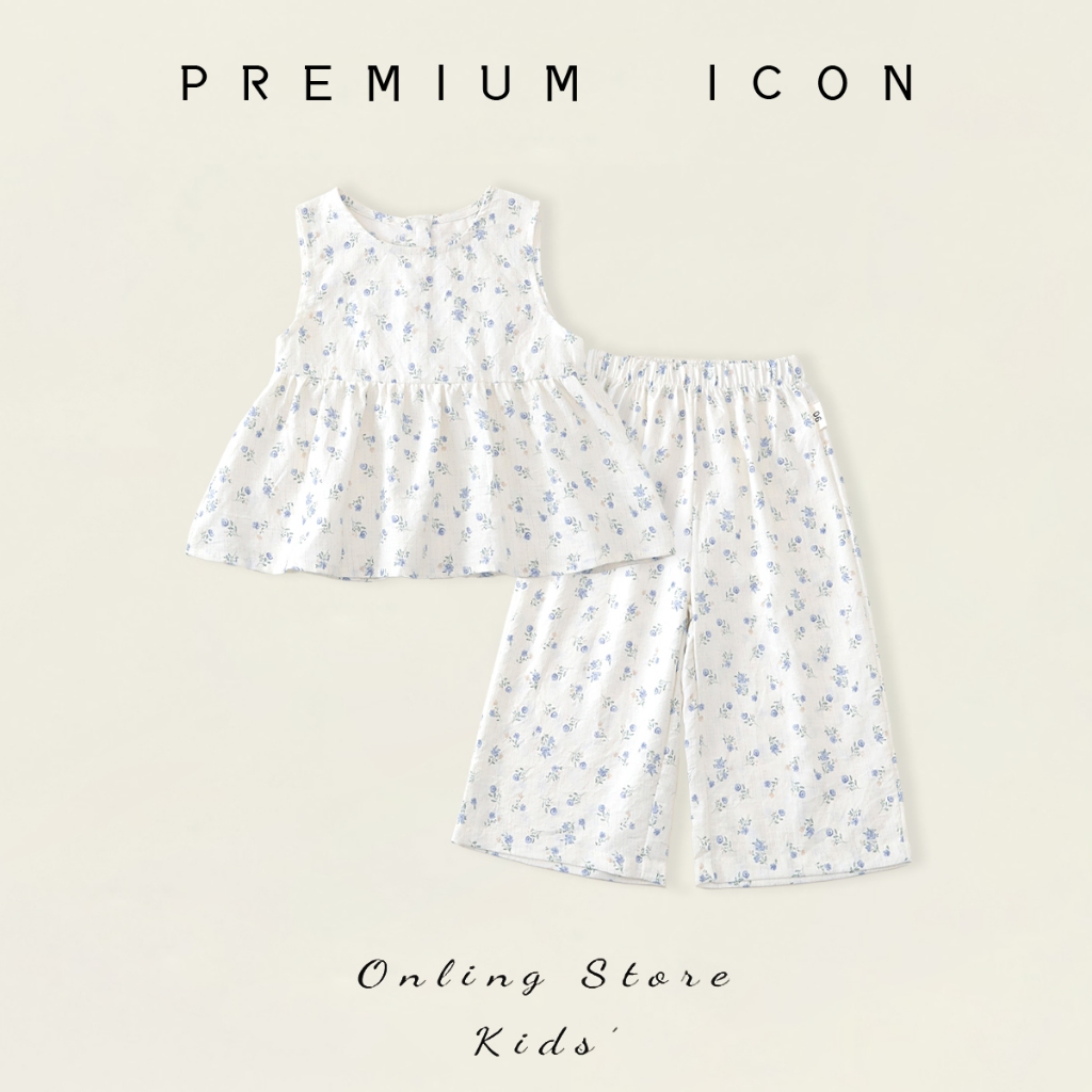 Set Bộ Bé Gái, Đồ Bộ Bé Gái Mặc Hàng Ngày Họa Tiết Hoa Nhí Chất Liệu Cotton Mềm Mại