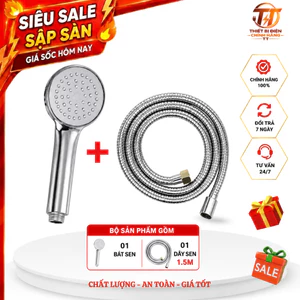 Vòi sen tăng áp, tay sen tắm inox 304 dây inox 304 nước mạnh chống gỉ bền đẹp
