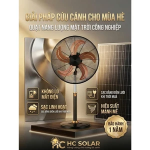 Quạt năng lượng mặt trời, quạt tích điện, tấm pin rời, có sạc điện 220V