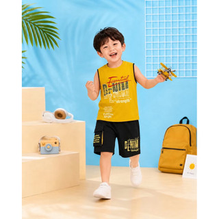 (Size 13kg- 27kg)Đồ Bộ Sát Nách Thun Cotton 4 Chiều Cao Cấp Mịn Mát Cho Bé Trai - hãng YOKO