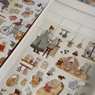 Sticker Nhật Mind Wave With That Child chất giấy mỹ thuật