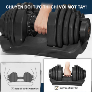 Lysin Tạ tay điều chỉnh tập gym tại nhà dumbell bộ tạ đa năng 48kg 15 in 1 dụng cụ tập thể dục