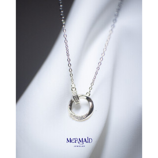 Dây Chuyền Nữ Bạc 925 Endless Love Mặt Tròn Đôi Đính Đá Cao Cấp kèm hộp đựng và túi sang trọng