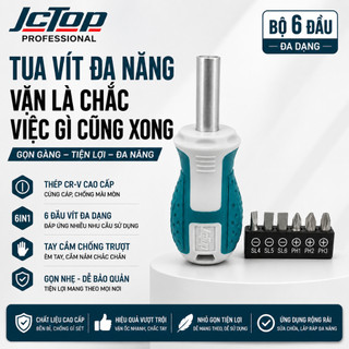 Bộ Tua Vít Lùn Đa Năng 6 Đầu Vít Thay Thế, Đầu Từ Tính, Tua Vít Mini Sửa Chữa Gia Dụng
