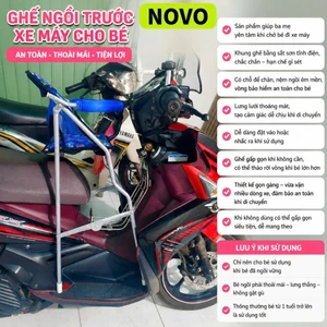 Ghế cho bé ngồi xe Novo 2,3,4,5,6,LX sắt sơn xám an toàn CHO BÉ