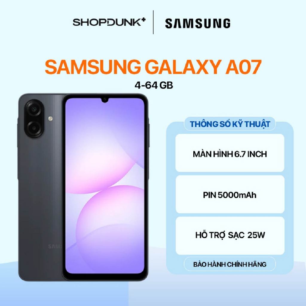 Điện Thoại Samsung Galaxy A07 4GB/64GB | 4GB/128GB Chính Hãng | BigBuy360 - bigbuy360.vn