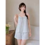 Set Đồ Mặc Nhà Nữ 2 Dây Quần Đùi Muslin cao cấp Hàn Quốc 100% cotton Hoa Nhí Mềm Mát