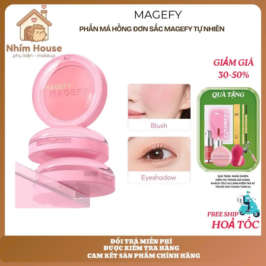 Phấn Má Hồng Đơn Sắc MAGEFY Tự Nhiên Lâu Trôi | NHÍM HOUSE