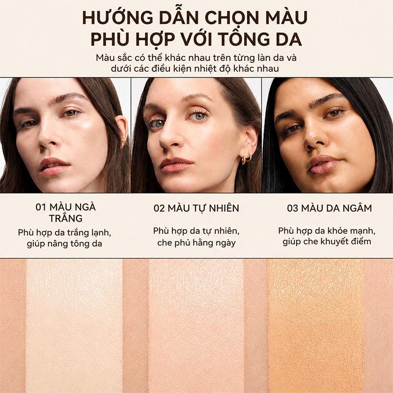 [CHÍNH HÃNG] Kem Nền Dạng Thỏi Bền Màu, Che Phủ Hoàn Hảo, Đa Sắc, Làm Sáng Da, Dưỡng Ẩm, Mỏng Nhẹ & Lâu Trôi