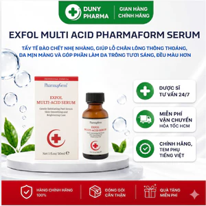 Tinh chất Exfol Multi-Acid Pharmaform peel tẩy da chết giảm bít tắc, giúp làn da sáng mịn, căng bóng