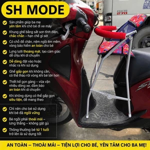 Ghế ngồi xe SH MODE cho bé , ghế ga xếp sắt sơn tĩnh điện