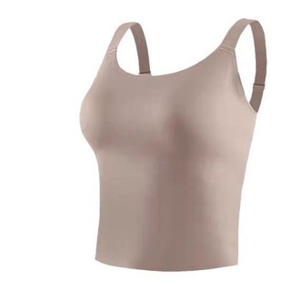 Áo tank top nữ có đệm ngực mềm mại mát lạnh, dây rộng form ôm chống xệ nách, size 4XL cho mọi dáng người