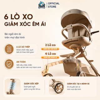 Xe Đẩy Cho Bé Vinng Q11 Chính Hãng, Xe Đẩy Gấp Gọn Xoay 2 Chiều Tích Hợp Quạt Mát Thoáng Khí Và Hệ Thống Giảm Xóc
