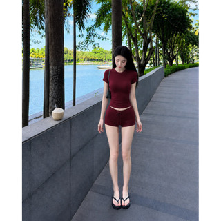 B668 [DEAL MỞ BÁN] SET Bộ Tay Ngắn Quần Short Dây Rút Nhiều Màu Chất Thun Mềm Mịn Co Giãn 4 Chiều Nhiều Màu Size S M L
