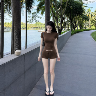 B668 [DEAL MỞ BÁN] SET Bộ Tay Ngắn Quần Short Dây Rút Nhiều Màu Chất Thun Mềm Mịn Co Giãn 4 Chiều Nhiều Màu Size S M L