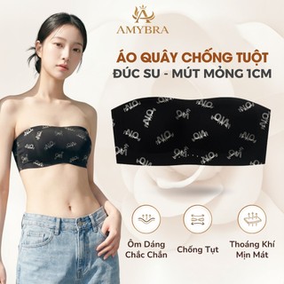 [ AMYBRA DEAL MỞ BÁN ] Áo Ngực Không Dây Mút 1cm Mềm Mại, Áo Quây Đúc Su Chống Tuột Không Gọng A620