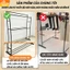 𝐎𝐥𝐢𝐟𝐞 Giàn treo quần áo 2 tầng cao 1.8M. Thép chịu lực sơn tĩnh điện 3 màu đủ size Ổn Định Và Bền Bỉ