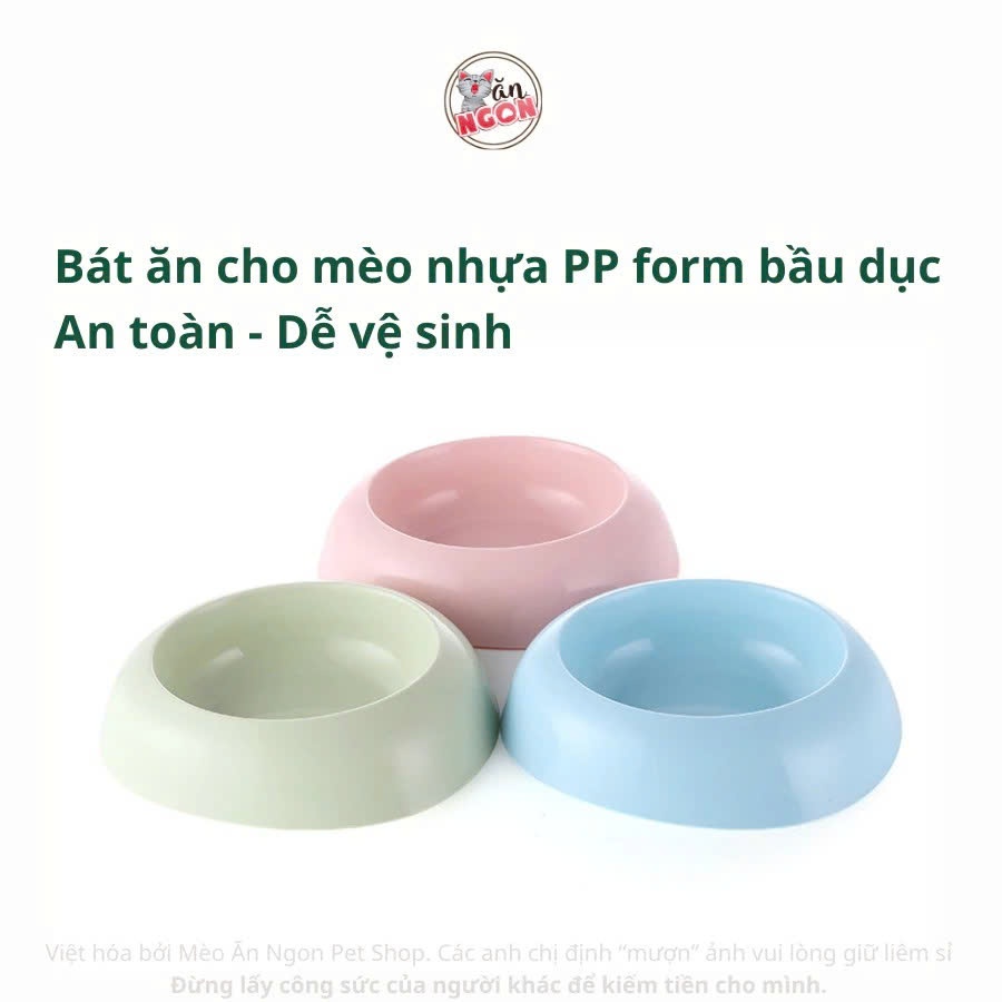 Bát Ăn Nhựa PP An Toàn Dễ Vệ Sinh Dành Cho Chó Mèo