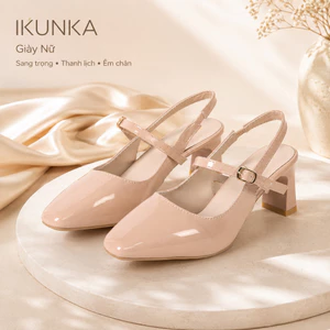 IKUNKA Giày cao gót thoải mái, giày dạ hội gót 5cm, kiểu dáng đơn giản, dễ phối đồ hàng ngày