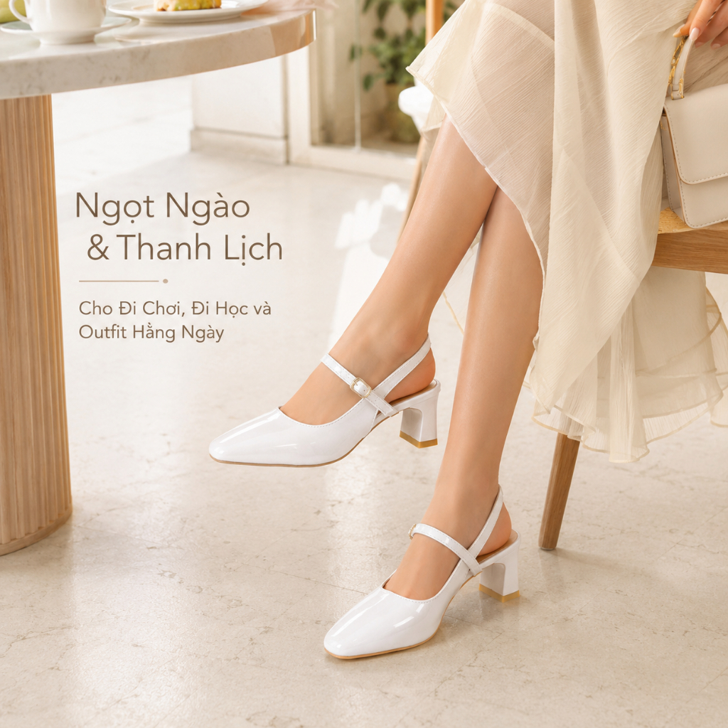 IKUNKA Giày cao gót thoải mái, giày dạ hội gót 5cm, kiểu dáng đơn giản, dễ phối đồ hàng ngày