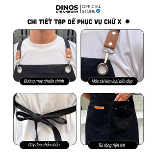 Tạp Dề DINOS GTB Cho Nam Nữ Phục Vụ, Pha Chế, Bán Hàng - Đa Dạng Chất Liệu, Màu Sắc - K NÓN